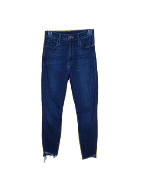 Mother The Stunner Women's Ankle Jeans Zip Step Fray In One Fell Sweep Size 26